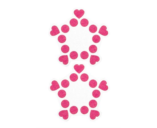 Пэстисы открытые "Круги и сердца" розовые SH-OUNS015PNK, фото 