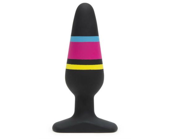 Анальная втулка Broad City, силикон, родужно-черный, 14см, фото  Анальная втулка Broad City, силикон, родужно-черный, 14см, фото