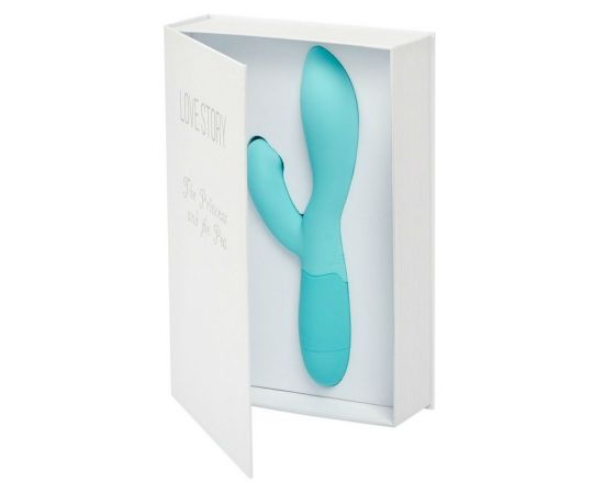 Вибратор с клиторальным стимулятором Love Story The Princess and the Pea First Impulse Голубой, фото 