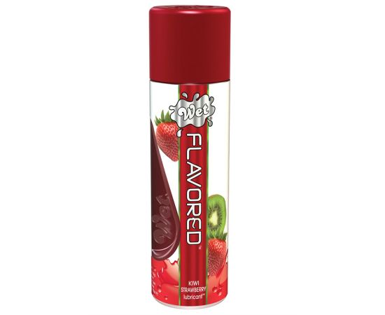 Вкусовой Лубрикант Wet Flavored Kiwi Strawberry, 102 мл, фото 