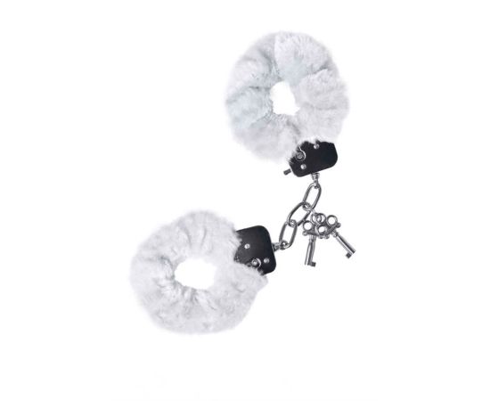 Наручники Меховые TOYFA Theatre, Белые, фото 