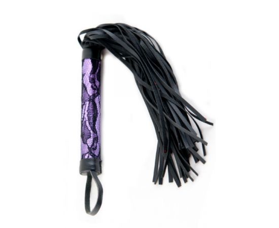 Флоггер TOYFA Marcus С Кружевной Ручкой, 38 см, Фиолетовый, фото 