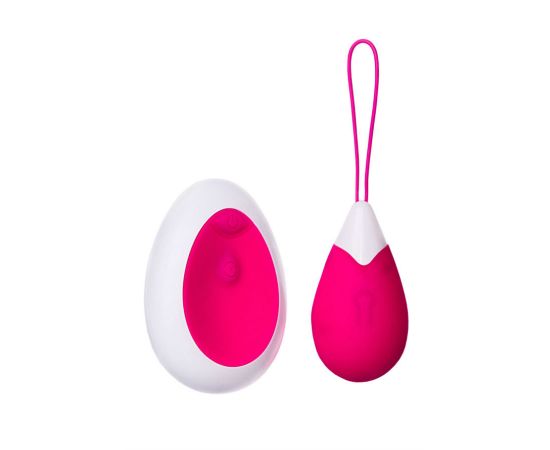Виброяйцо ToyFa A-toys с пультом ДУ, розово-белый, 12 см, фото 