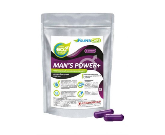 Капсулы Возбуждающие Man's Power Plus, 2 шт, фото  Капсулы Возбуждающие Man's Power Plus, 2 шт, фото