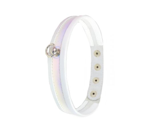Ошейник Узкий Fetish Factory, Белый, фото 