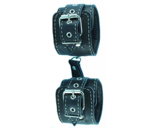 Наручники Кожаные BDSM, Черные, фото 