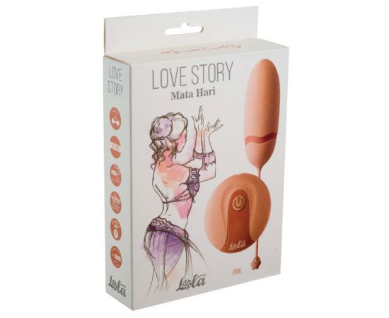 Виброяйцо на пульте управления Love Story Mata Hari pink 1800-00Lola, фото 