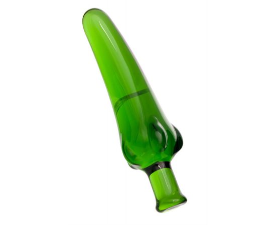 Анальная Втулка Sexus Glass, Перец, Стекло, Зеленый, 13,5 см, фото 