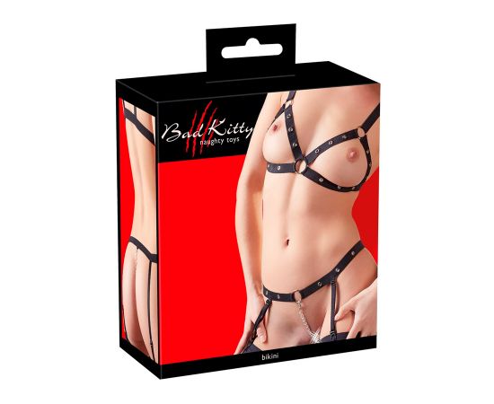 Комплект Портупея и стринги-гартеры Bad Kitty Naughty Toys Bikini S/L, фото 