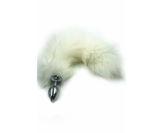 Анальная пробка из алюминия с хвостом из натурального меха, фото  Анальная пробка из алюминия с хвостом из натурального меха, фото
