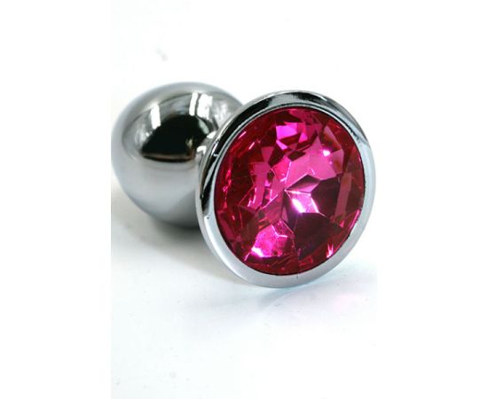 Анальная пробка "Medium"из алюминия dark pink, фото 