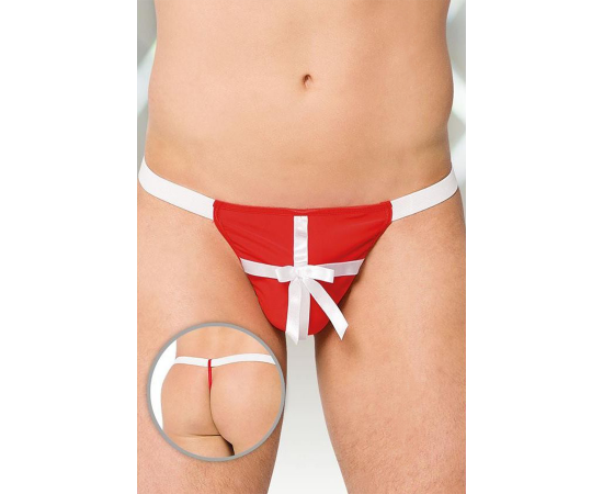 Стринги мужские Подарок красно-белые-S/L, фото 