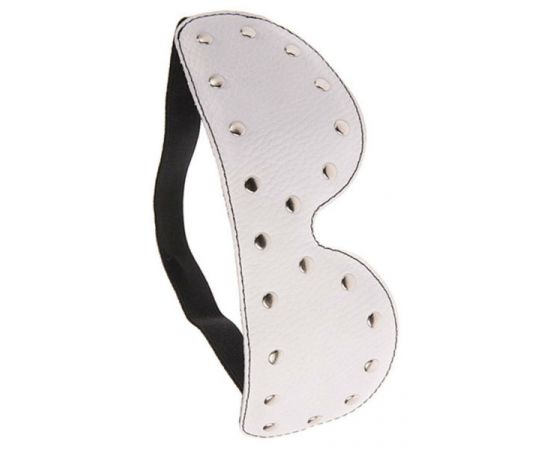 Маска Кожаная На Глаза С Заклепками, Белая, фото 