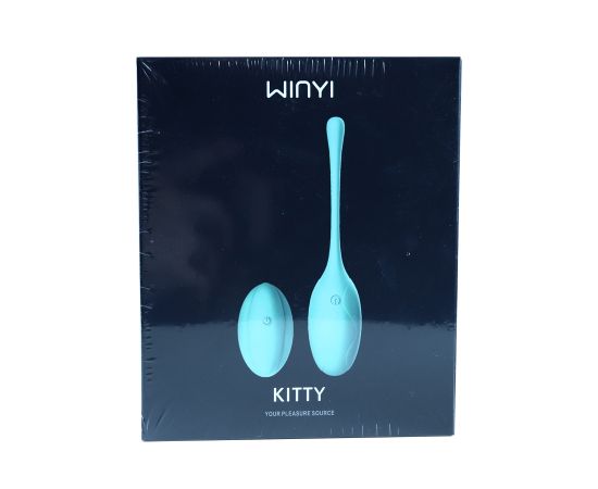 Виброяйцо WINYI Kitty с пультом, зеленый, фото 