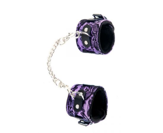 Наручники TOYFA MARCUS Кружевные, 42 см, Фиолетовые, фото 