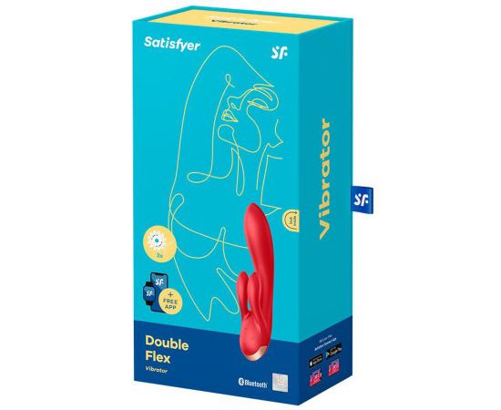 Вибратор Satisfyer Double Flex Connect App Red, фото , изображение 3