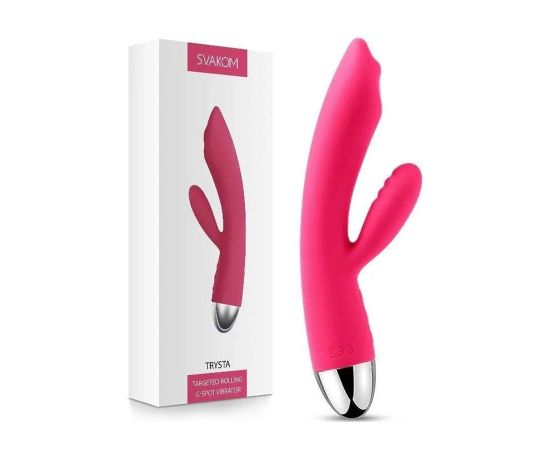 Вибратор с клиторальным стимулятором Svakom Trysta Розовый, фото , изображение 2