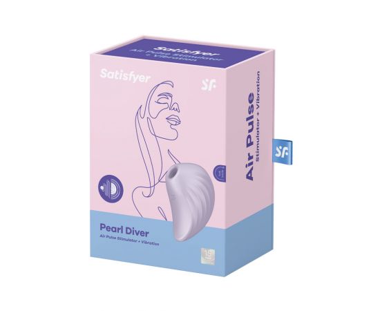 Вакуумный стимулятор с вибрацией Satisfyer Pearl Diver Violet, фото , изображение 5