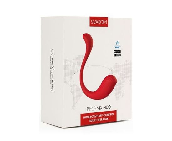 Вибратор интерактивный SVAKOM Phoenix Neo Red, фото , изображение 3