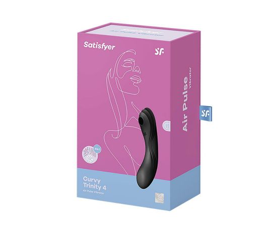 Вакуумный стимулятор клитора с вибрацией Satisfyer Curvy Trinity 4 Black, фото , изображение 9