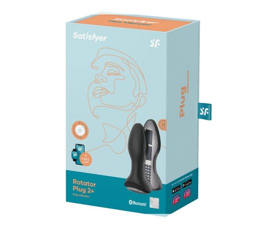 Анальный Вибростимулятор Satisfyer Rotator Plug 1 Connect App, Черный, фото , изображение 3