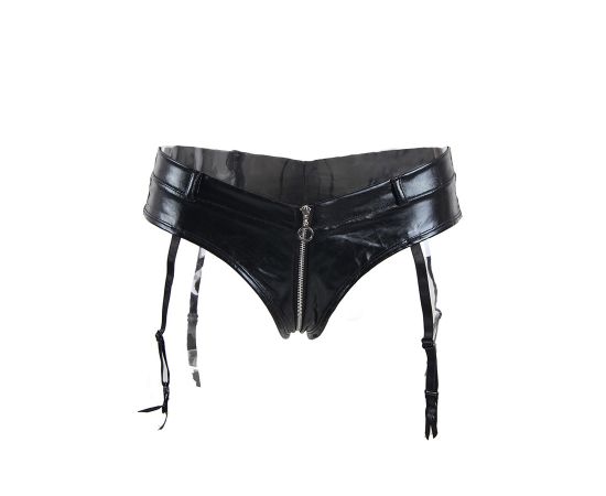 Шортики LOVEBUTIK Из Эко-кожи Черные XS-S, фото 