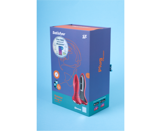 Анальный Вибростимулятор Satisfyer Rotator Plug 1 Connect App, Красный, фото , изображение 3