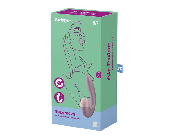 Вакуумный стимулятор клитора с вибрацией Satisfyer Supernova Old Rose, фото , изображение 2