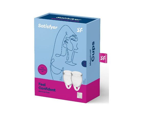 Набор Менструальных Чаш Satisfyer Feel Confident Menstrual Cup, Прозрачный, фото , изображение 9 Набор Менструальных Чаш Satisfyer Feel Confident Menstrual Cup, Прозрачный, фото , изображение 9