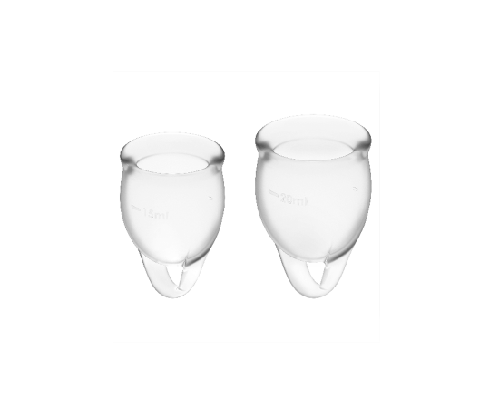 Набор Менструальных Чаш Satisfyer Feel Confident Menstrual Cup, Прозрачный, фото  Набор Менструальных Чаш Satisfyer Feel Confident Menstrual Cup, Прозрачный, фото