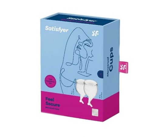 Набор Менструальных Чаш Satisfyer Feel Secure Menstrual Cup, Прозрачный, фото , изображение 9