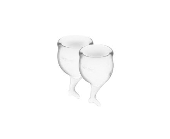 Набор Менструальных Чаш Satisfyer Feel Secure Menstrual Cup, Прозрачный, фото 