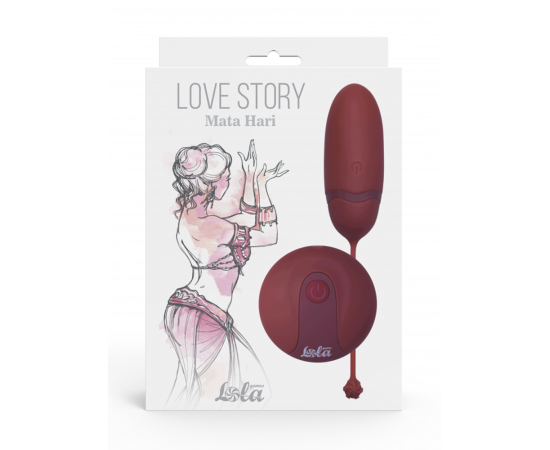 Виброяйцо Love Story Mata Hari на пульте управления Wine Red 1800-03Lola, фото 