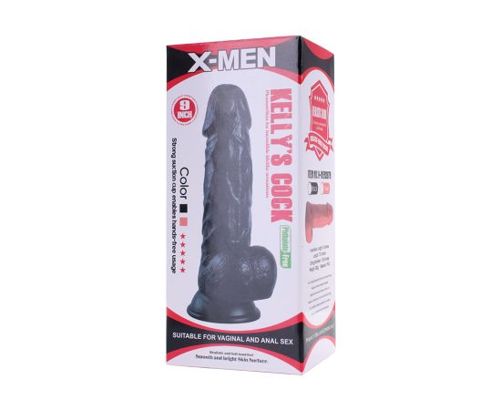 Фаллоимитатор X-MEN Merle's Cock Lay-D4101-1, Черный, фото , изображение 2