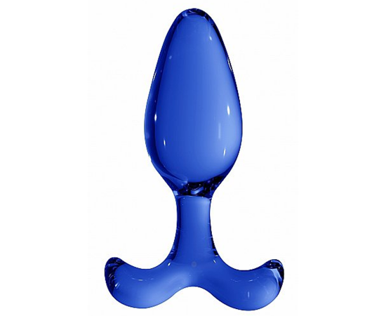 Анальная Пробка Из Стекла Chrystalino Expert, Синяя, фото 