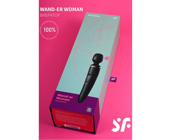 Вибратор Satisfyer Wand-er Woman (Black/Gold), фото , изображение 4