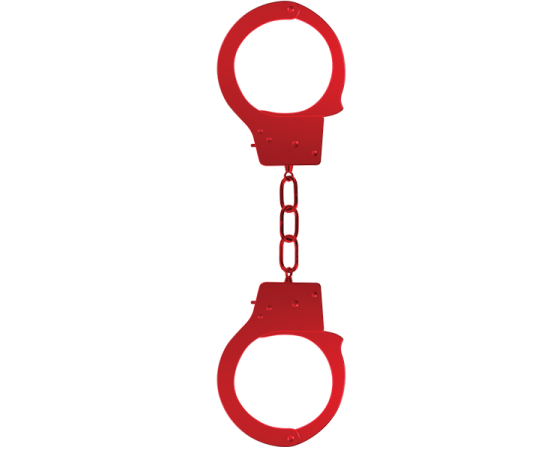 Наручники Металлические Handcuffs For Naughty Pleasure, Красные, фото 