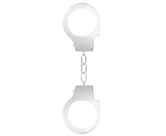 Наручники Металлические Handcuffs For Naughty Pleasure, Белые, фото 
