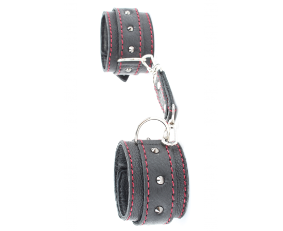 Наручники Из Натуральной Кожи BDSM С Шипами, фото 