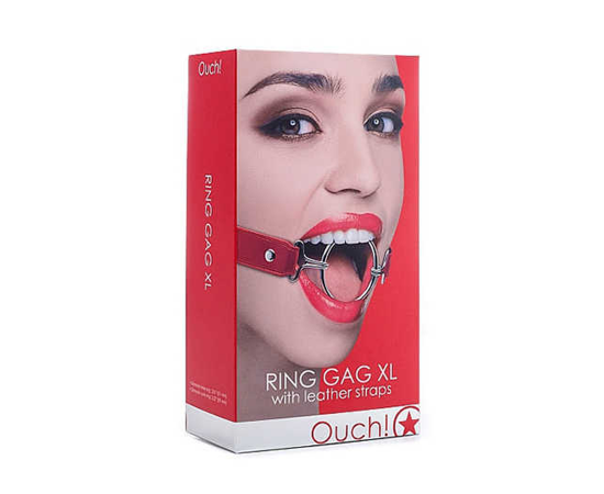 Кляп-кольцо OUCH Ring Gag XL, Красный, фото 