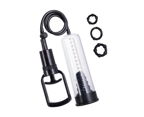 Помпа для пениса Toyfa A-Toys, PVC, черная, 20,5 см, фото 