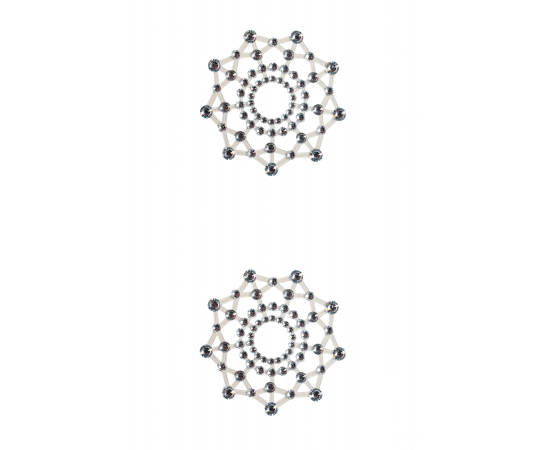 Пэстисы наклейки на грудь Burlesque Rowland, белые 3639-01lola, фото 