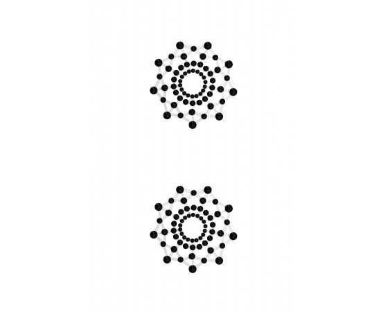 Пэстисы наклейки на грудь Burlesque Rowland, черный 3639-02lola, фото 