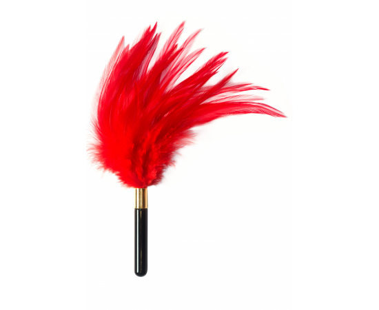 Щекоталка С Перьями Burlesque Plume, Красная, фото 