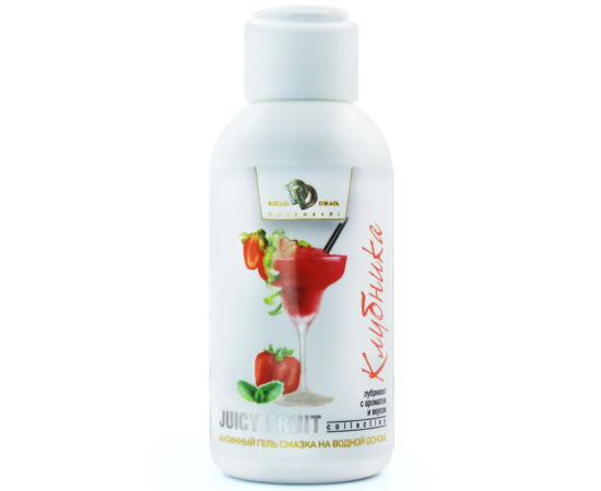 Вкусовой лубрикант Juicy Fruit Клубника в сливках 100 мл, фото 