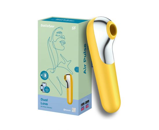 Бесконтактный Вакуумный Стимулятор Клитора Satisfyer Pro Dual Love, Желтый, фото , изображение 4