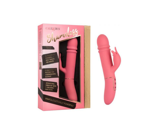 Вибратор с клиторальным стимулятором Shameless Tease, розовый, фото 