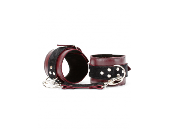 Оковы На Ноги Lady's Arsenal Из Кожи И Замши, Бордовые, фото 