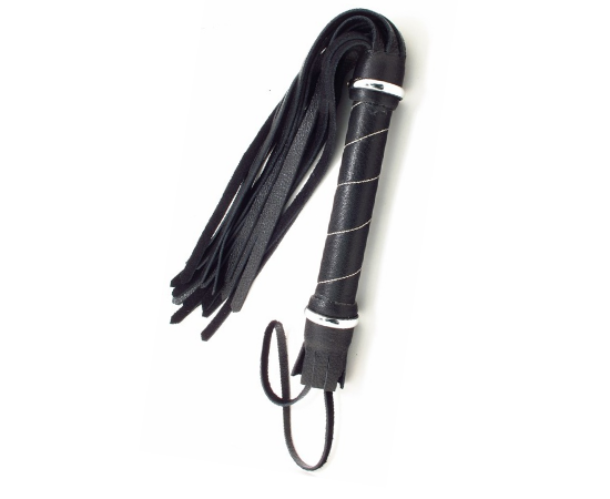 Плетка Из Натурльной Кожи С Белой Строчкой, фото 