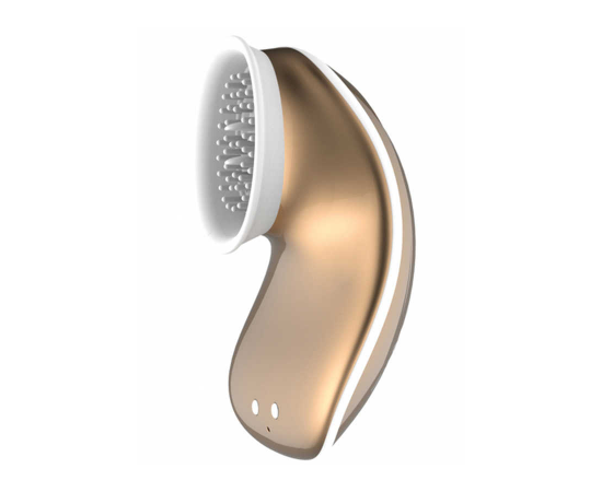 Вибромассажер клиторальный с вакуумным эффектом Twitch Hands, золотистый, фото 